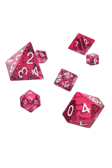 Oakie Doakie Dice RPG Set Speckled Pink(7Dice)