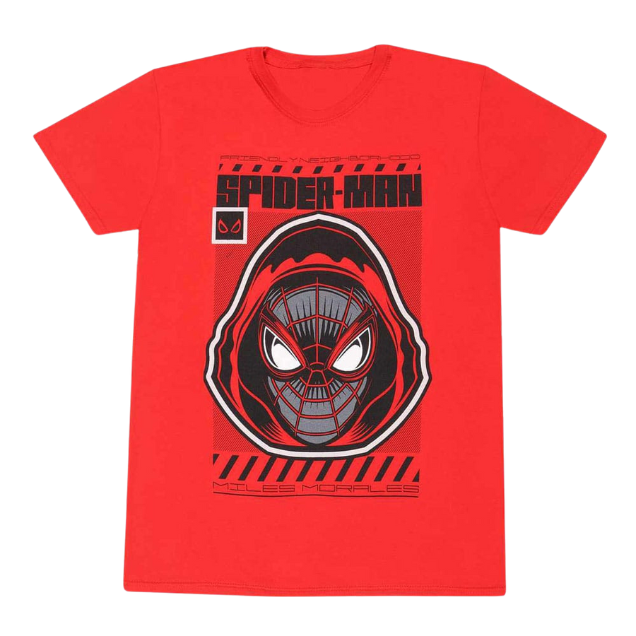 Marvel T-Shirt Spider-Man Miles Morales Video Game - Hooded Spider Size XL