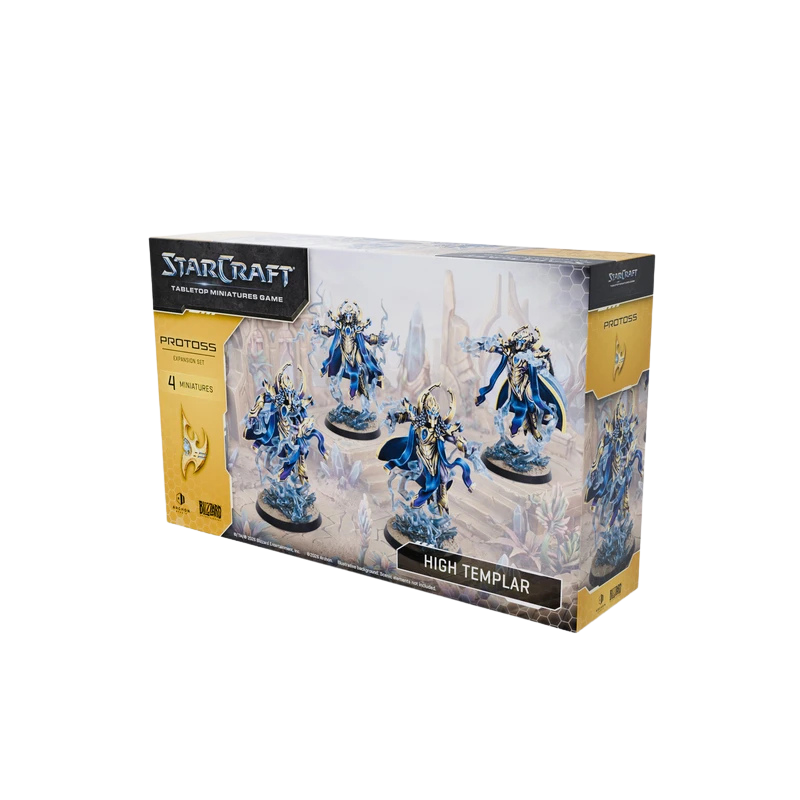Caixa StarCraft Tabletop Miniatures Game - High Templar, Protoss Expansion Set