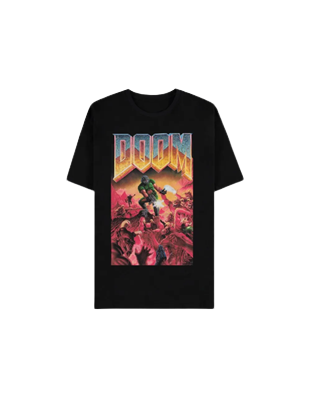 DOOM - Classic Boxart - Men's Short Sleeved T-shirt - Size XL