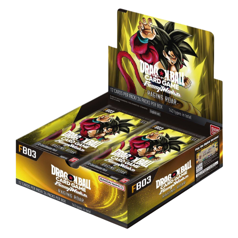 Dragon Ball Super Card Game - Fusion World FB03 Raging Roar Booster Display  (24 Packs)