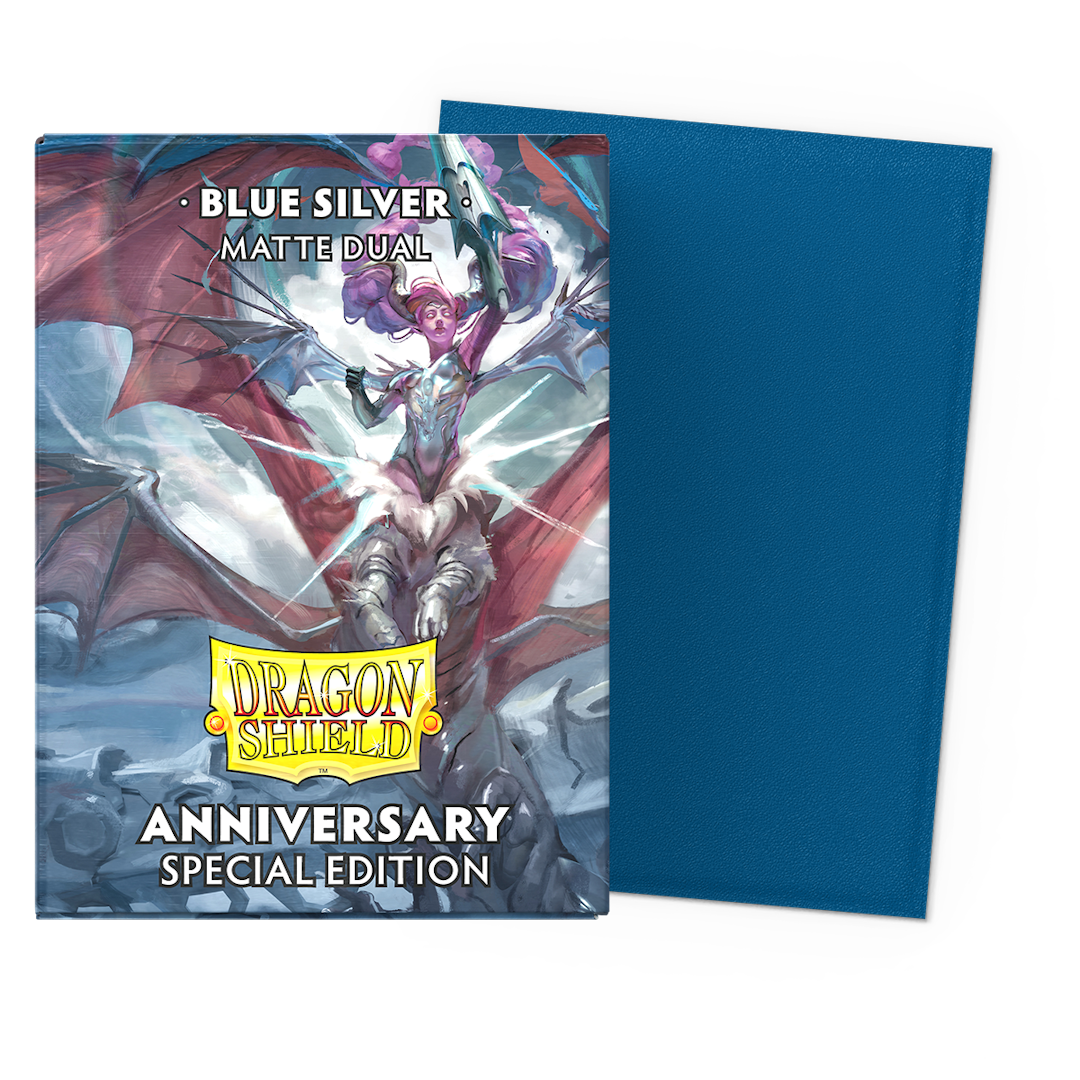 Dragon Shield Standard Matte Dual Sleeves - Special Edition - Blue Silver (100 Sleeves)