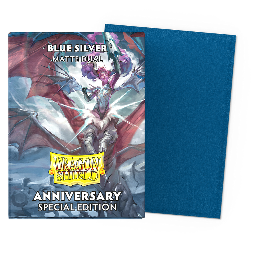Dragon Shield Standard Matte Dual Sleeves - Special Edition - Blue Silver (100 Sleeves)