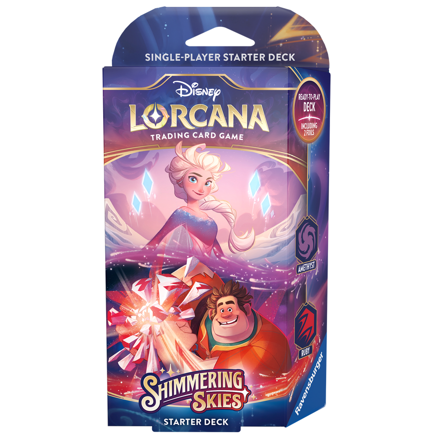 Disney Lorcana TCG - Shimmering Skies Starter Deck - Amethyst and Ruby