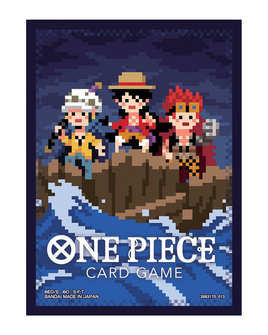 Bandai Sleeves for One Piece Card Game (6) - The Three Captains (pixel art)