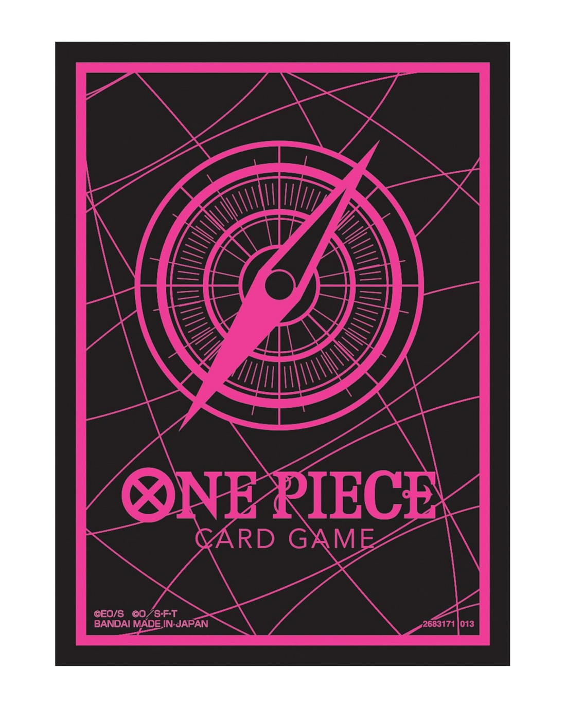 Bandai Sleeves for One Piece Card Game (6) - Standard Black & Pink