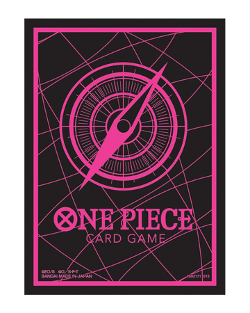 Bandai Sleeves for One Piece Card Game (6) - Standard Black & Pink