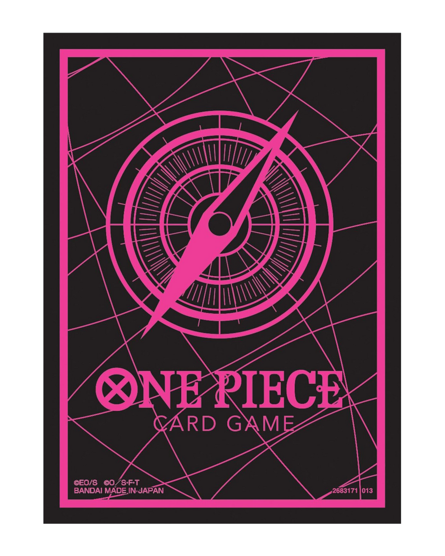 Bandai Sleeves for One Piece Card Game (6) - Standard Black & Pink