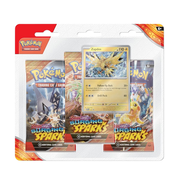 Pokémon TCG: Scarlet & Violet 8 Surging Sparks 3-Pack - Zapdos