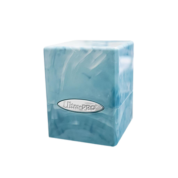 UP - Marble Satin Cube - Light Blue / White