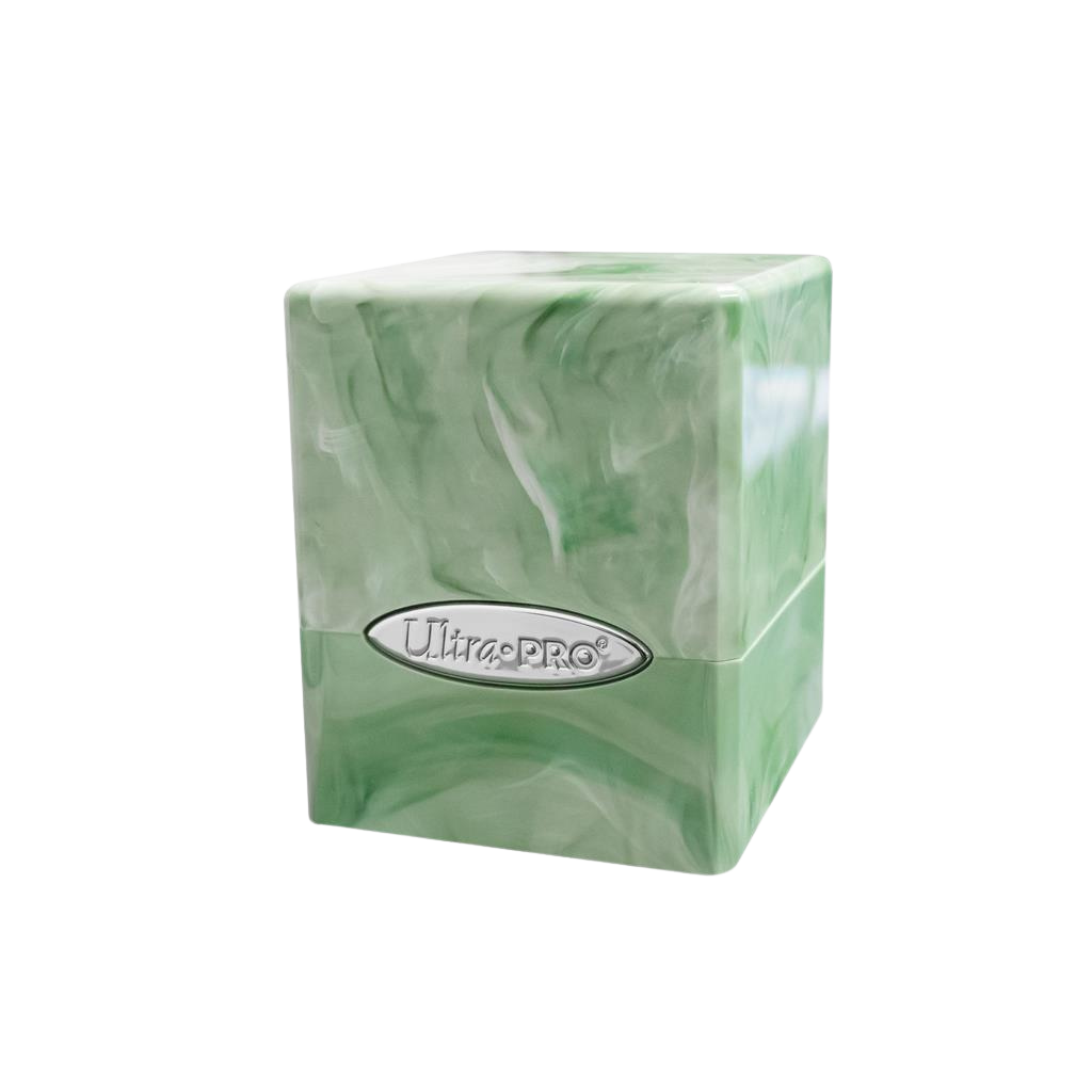 UP - Marble Satin Cube - Lime Green / White