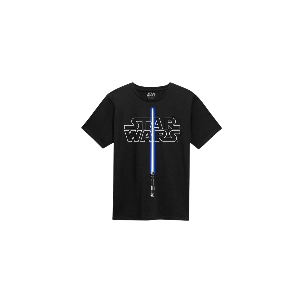 Star Wars T-Shirt Glow In The Dark Lightsaber XL