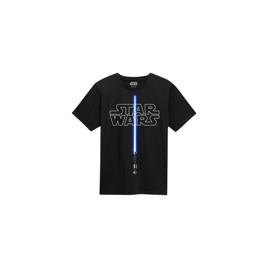 Star Wars T-Shirt Glow In The Dark Lightsaber XL