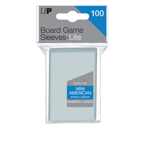 UP - Lite Mini American Board Game Sleeves 41mm x 63mm (100 Sleeves)