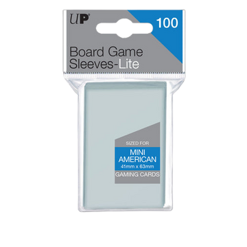 UP - Lite Mini American Board Game Sleeves 41mm x 63mm (100 Sleeves)