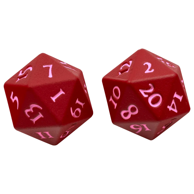 Dados de metal Ultra Pro Vivid Heavy Metal vermelhos