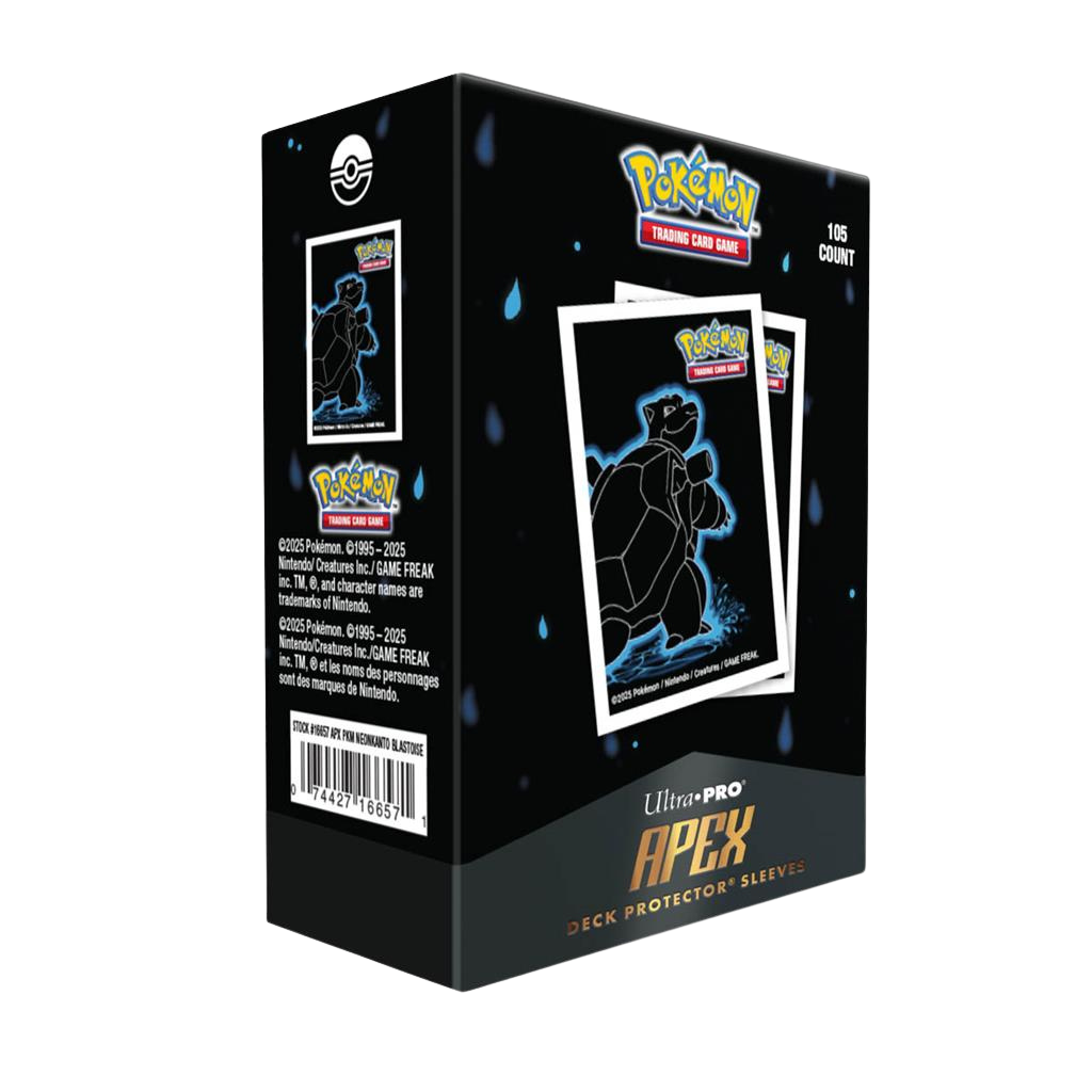 UP - Neon Kanto 105ct APEX Deck Protector Sleeves Blastoise for Pokémon