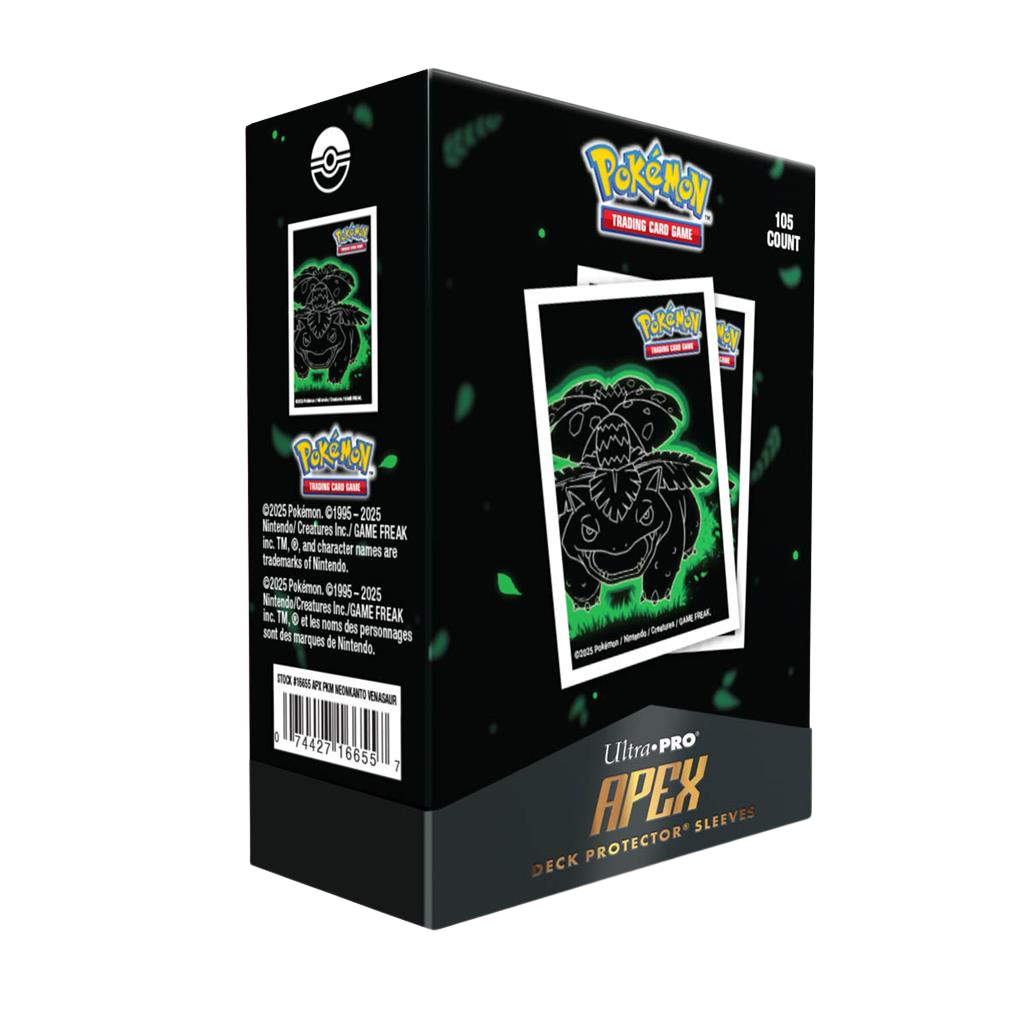 UP - Neon Kanto 105ct APEX Deck Protector Sleeves Venusaur for Pokémon