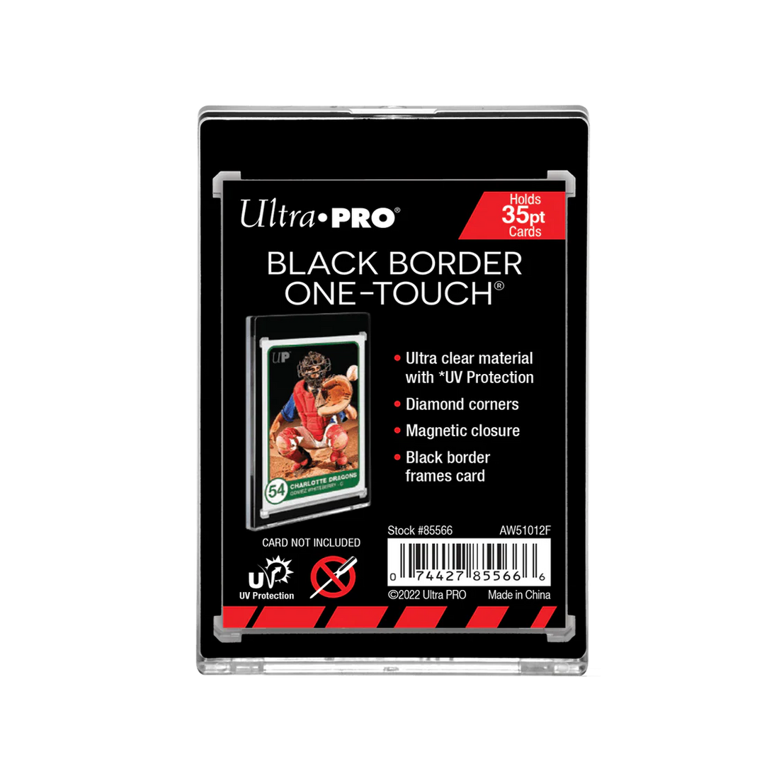 UP - 35PT Black Border UV One-Touch Magnetic Holder