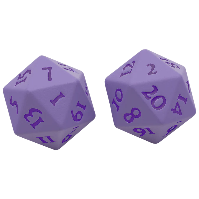 UP - Vivid Heavy Metal D20 Dice - Purple