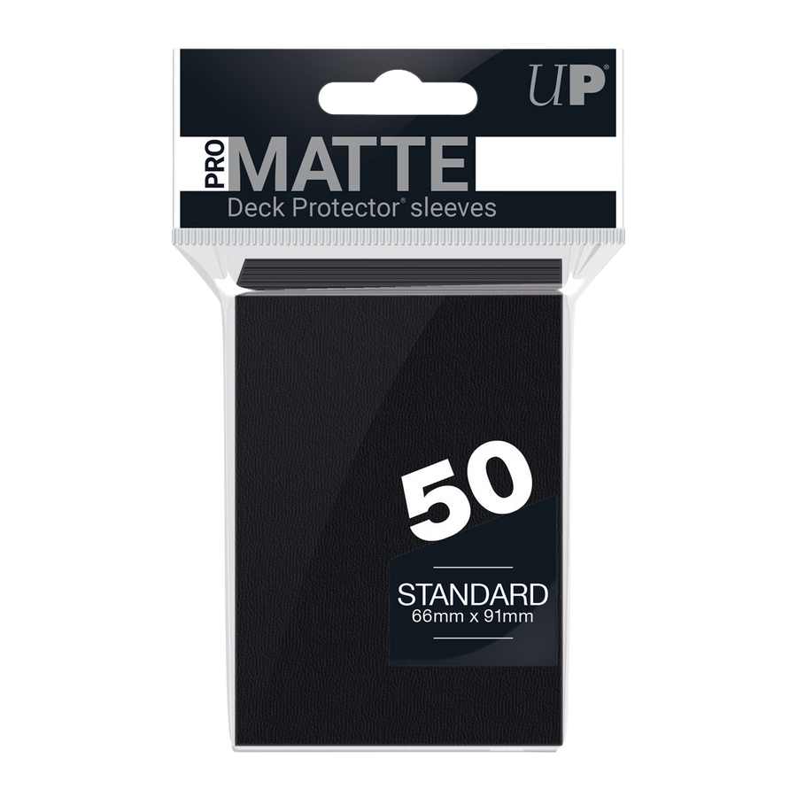 UP - Standard Sleeves - Pro-Matte - Black (50 Sleeves)