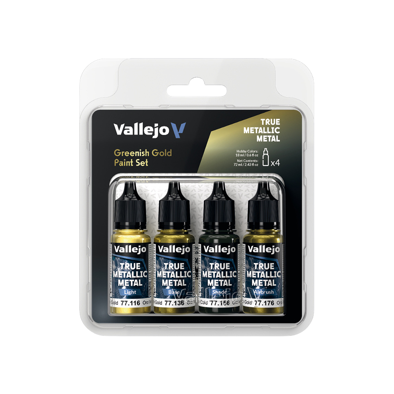 Vallejo TMM - 4 Colors Set Greenish Gold