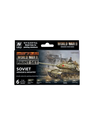 Model Color Set: WWII Soviet Armour & Infantry (6)