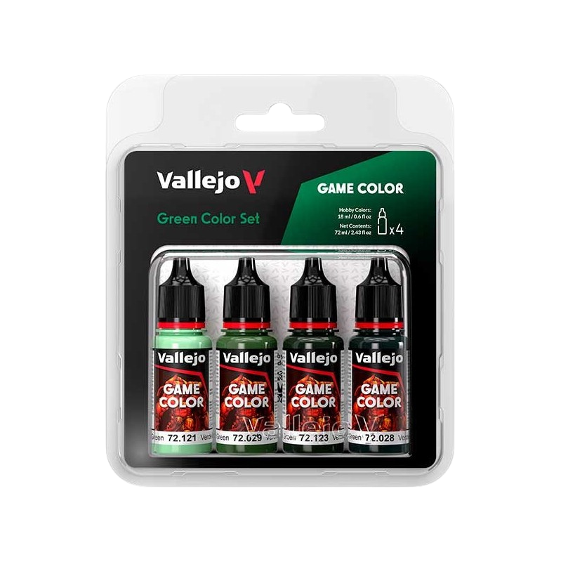 Game Color - 4 colors set - Green Color 18 ml