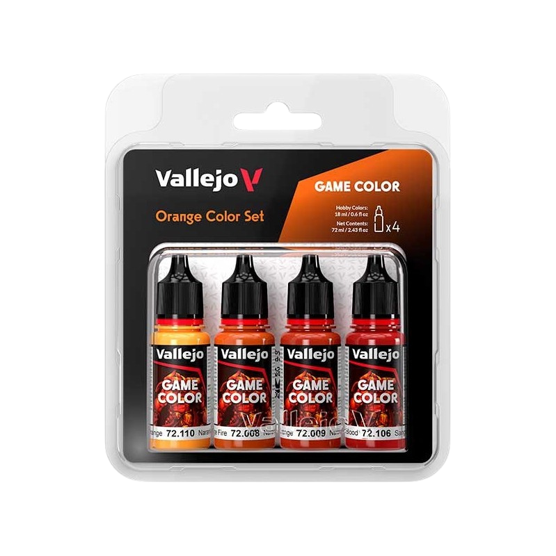Game Color - 4 colors set - Orange Color 18 ml