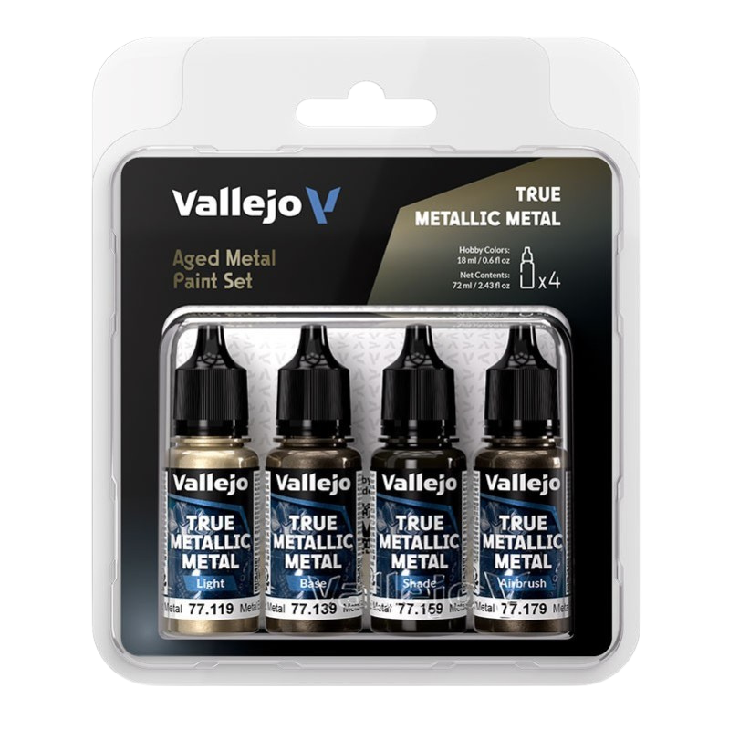 Vallejo TMM - 4 Colors Set Aged Metal
