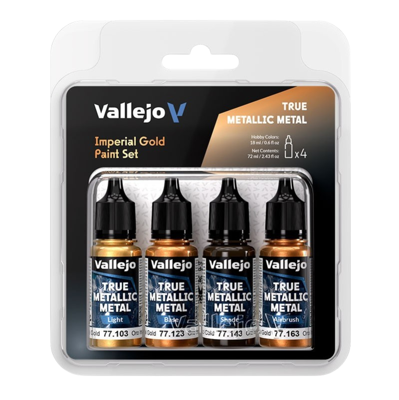 Vallejo TMM - 4 Colors Set Imperial Gold