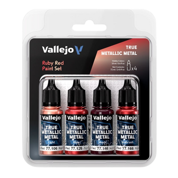 Vallejo TMM - 4 Colors Set Ruby Red