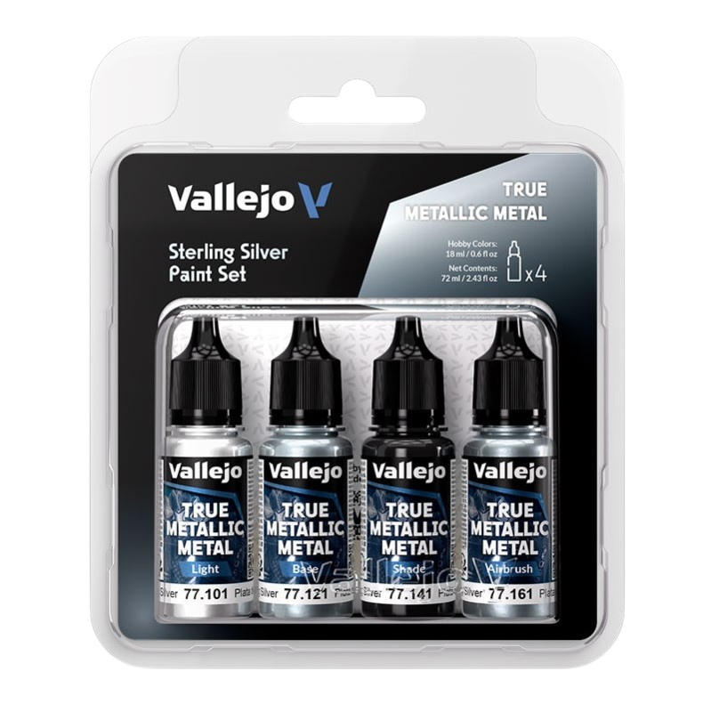 Vallejo TMM - 4 Colors Set Sterling Silver