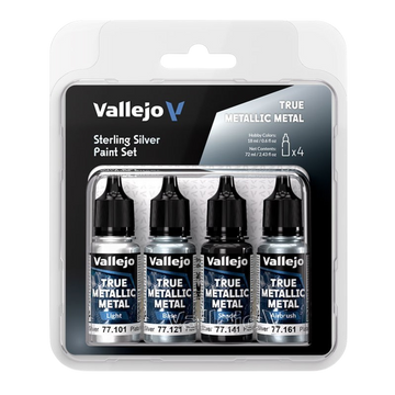 Vallejo TMM - 4 Colors Set Sterling Silver