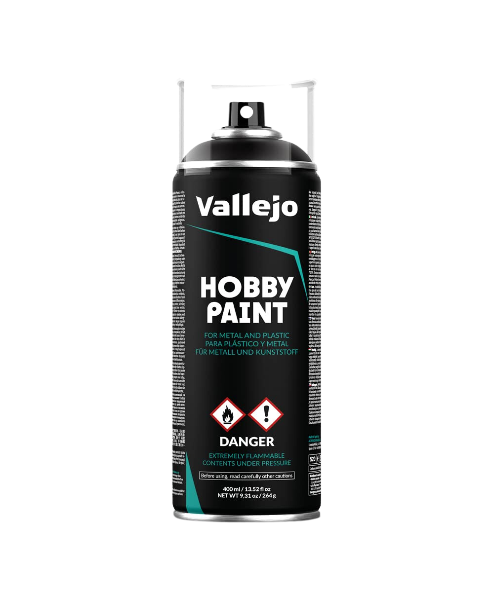 Vallejo - Black Hobby Paint in Spray 400ML