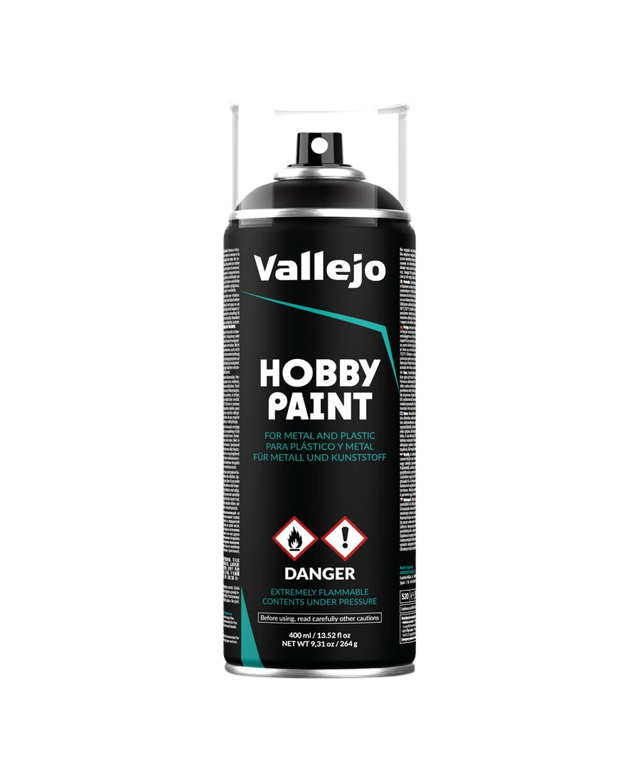 Vallejo - Black Hobby Paint in Spray 400ML