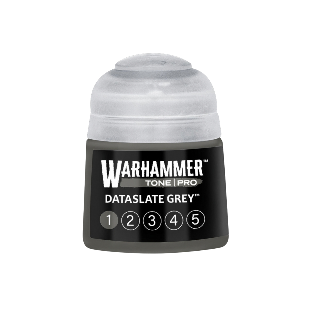 Tinta Warhammer Tone Pro Dataslate Grey 1, pote de 12 ml
