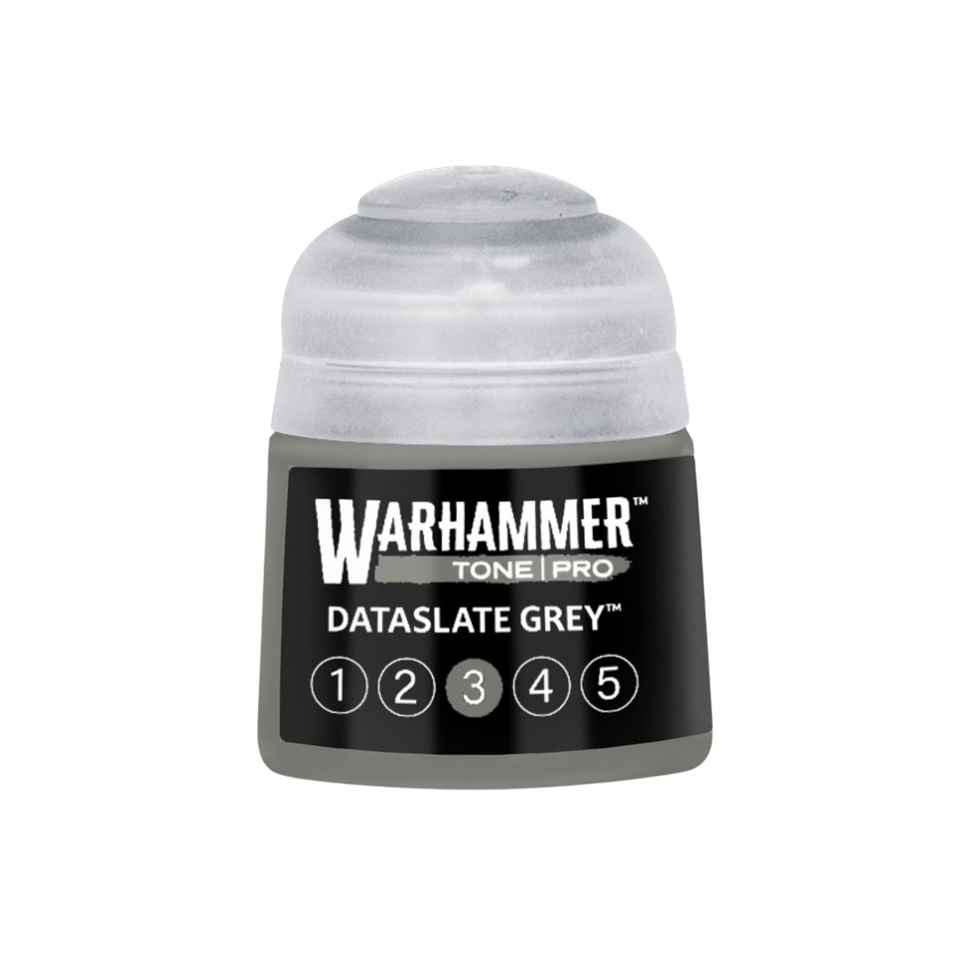 Tinta Warhammer Tone Pro Dataslate Grey 3, pote de 12 ml