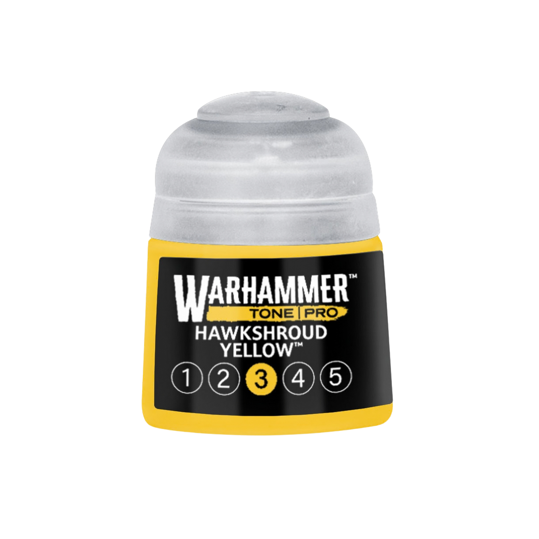 Tinta Warhammer Tone Pro Hawkshroud Yellow 3, pote de 12 ml