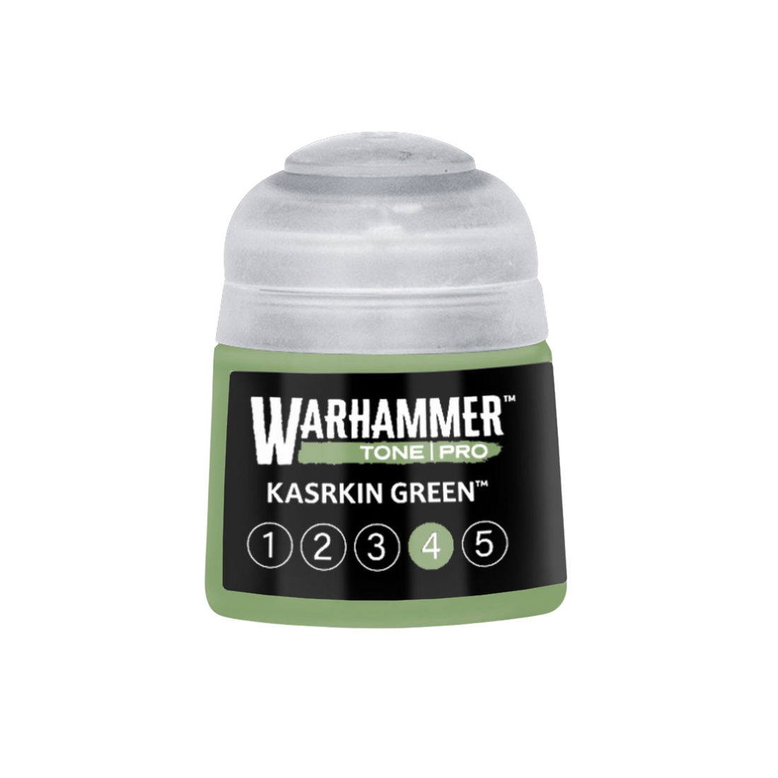 Tinta Warhammer Tone Pro Kasrkin Green 4, pote de 12 ml