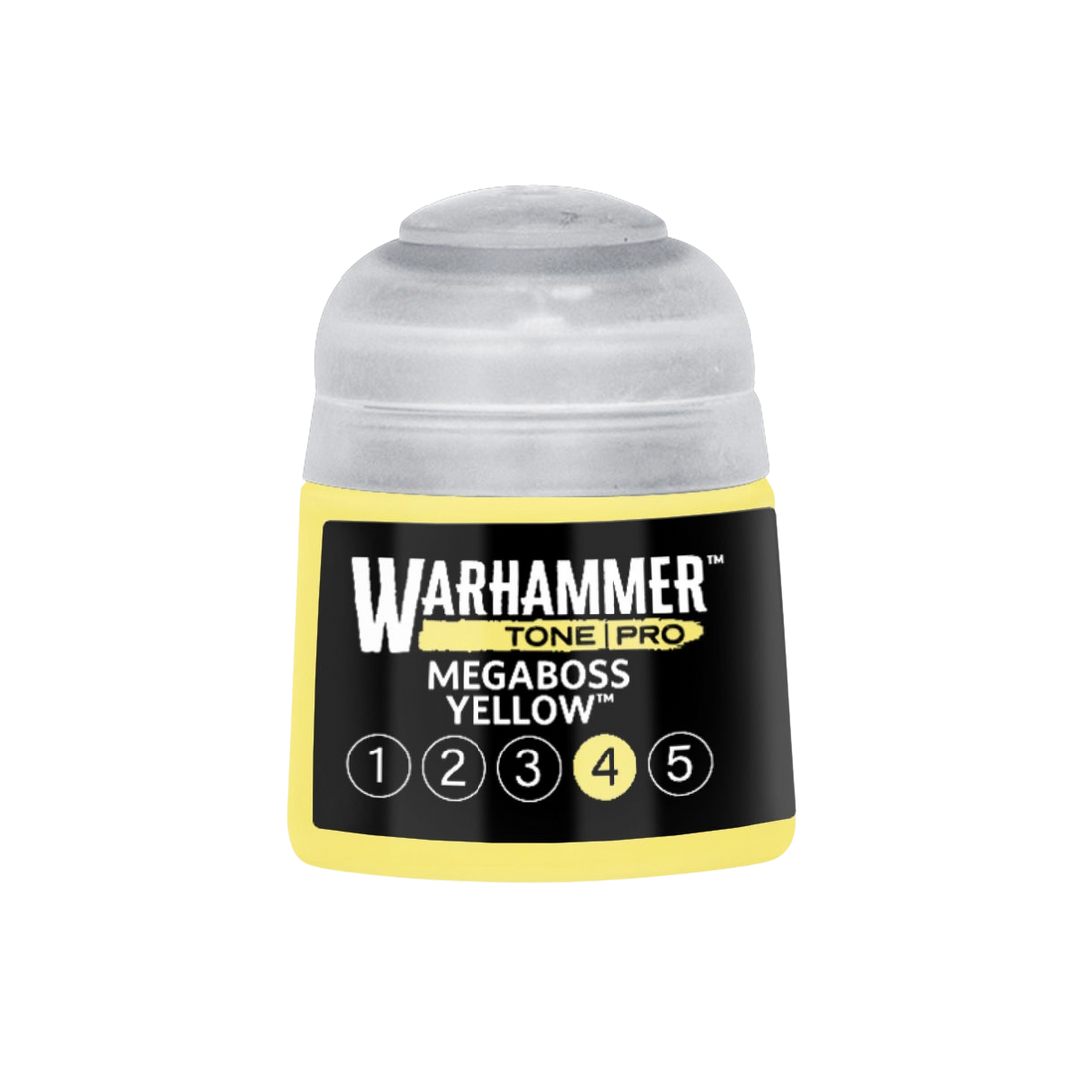 Tinta Warhammer Tone Pro Megaboss Yellow 4, pote de 12 ml