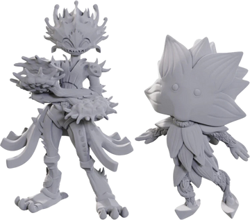 Pathfinder Deep Cuts Unpainted Miniatures - Lotus Leshy and Flytrap Leshy