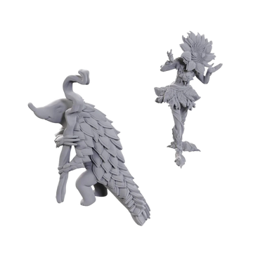 Pathfinder Deep Cuts Unpainted Miniatures - Sunflower Leshy and Fruit Leshy