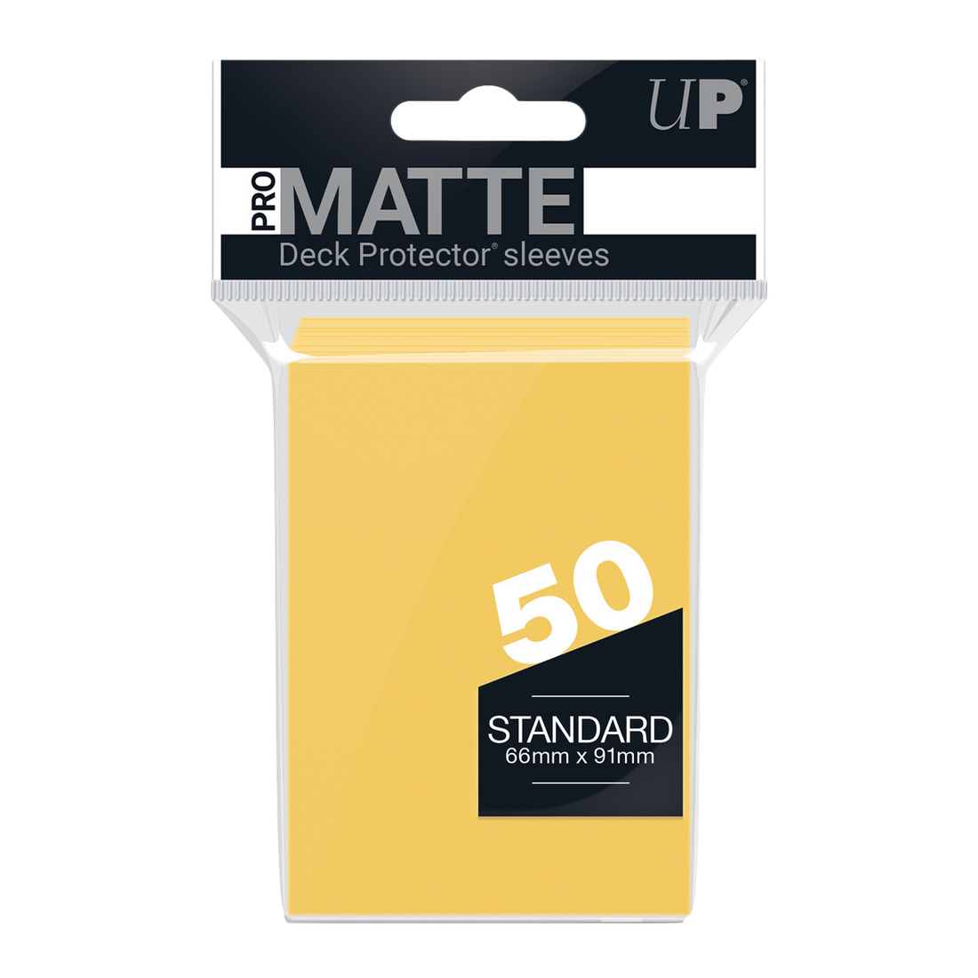 UP - Standard Sleeves - Pro-Matte - Non Glare - Yellow (50 Sleeves)