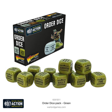 Bolt Action: Orders Dice Pack - Olive Drab