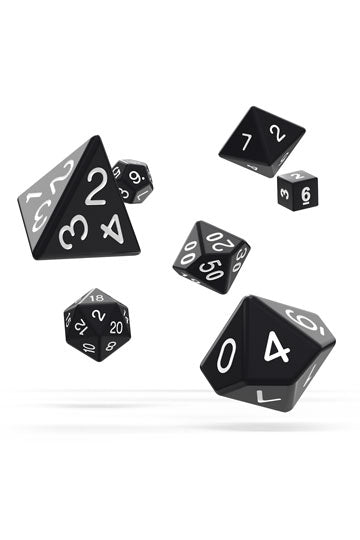 Oakie Doakie Dice RPG Set Solid - Black (7)