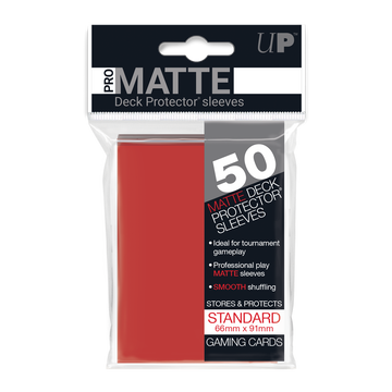 UP - Standard Sleeves - Pro-Matte - Red (50 Sleeves)