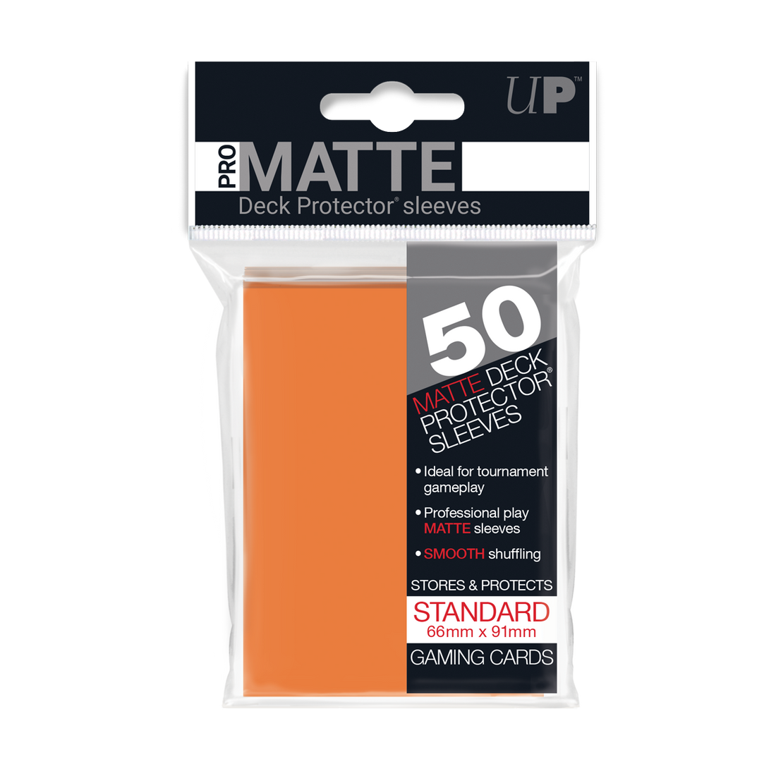 UP - Standard Sleeves Matte - Orange (50 Sleeves)