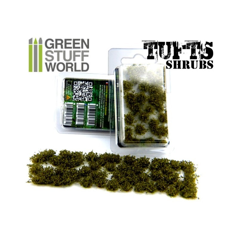 Green Stuff World - Shrubs TUFTS - 6mm self-adhesive - DARK GREEN