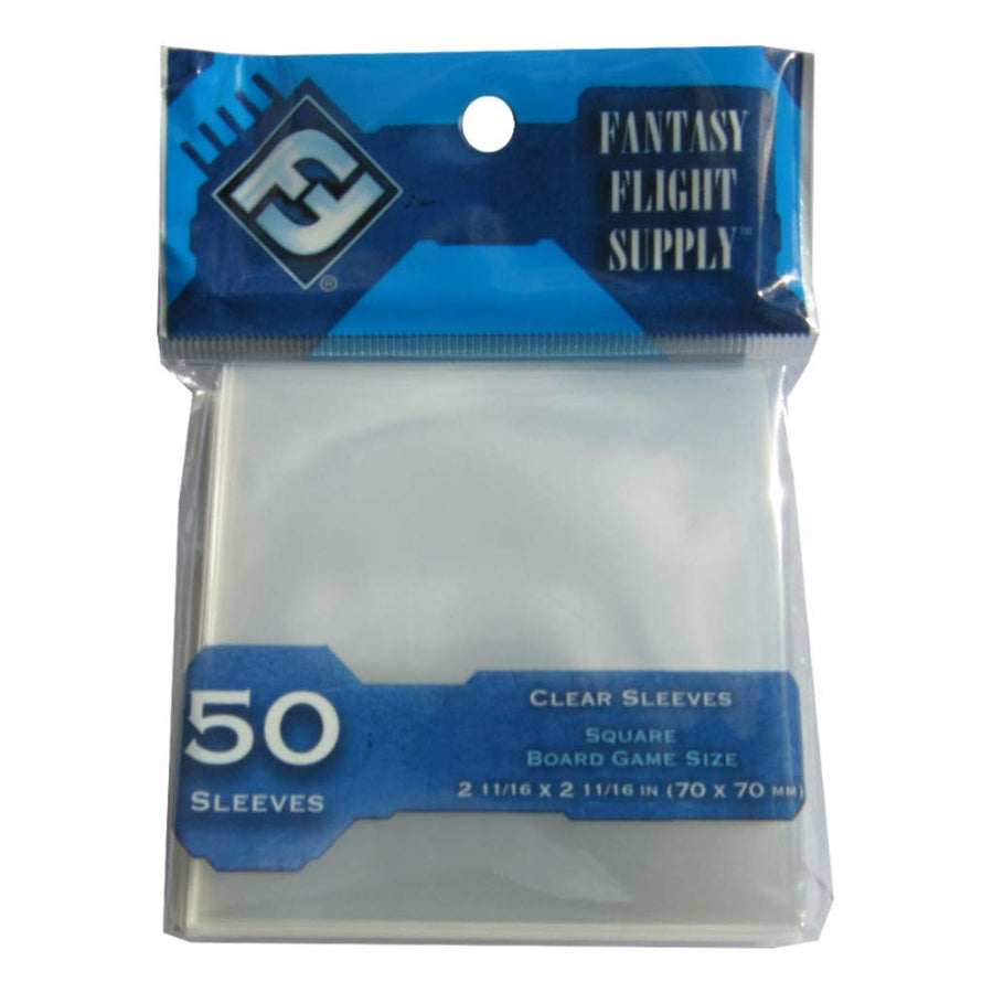 FFG Supply Clear Sleeves - Square Board Game (50 Sleeves)